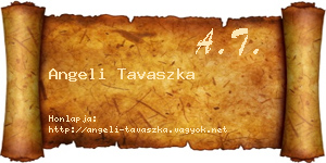 Angeli Tavaszka névjegykártya